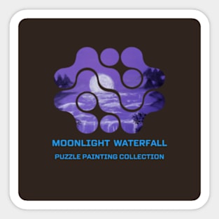 moonlight waterfall Sticker